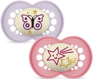 MAM Original Night Silk 6-16m Box V Pink 2 st produkt bild