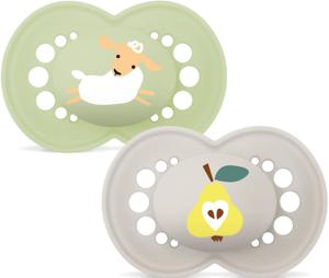 MAM Original Silicone 6-16 mån Neutral 2-pack produkt bild