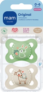 Mam Original silicone neutral 0-6mnd 2 stk produktbilde