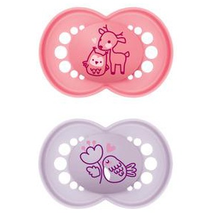 MAM Original Silikone Sut Pink/Lilla 6-16 mdr. - 2 stk. produktbillede
