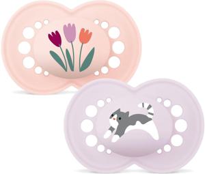 MAM Original Silk 6-16m Box V Pink 2 st produkt bild