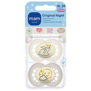 MAM Original Silk Night Sut Neutral 16-36 mdr. - 2 stk. produktbillede