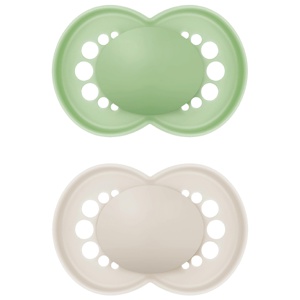 MAM Original Unprinted Smokk, 6-16 mnd, grønn/beige, 2 stk. produktbilde