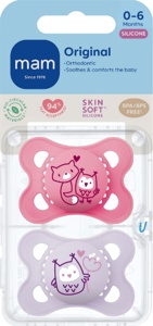 Mam Orignal silicone pink 0-6mnd 2 stk produktbilde