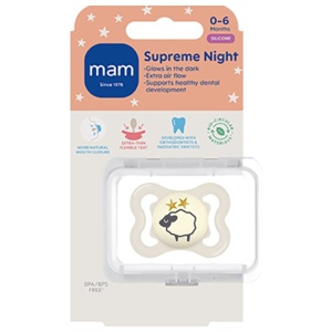 MAM Supreme Night Silikone Sut 0-6 mdr. - Neutral produktbillede