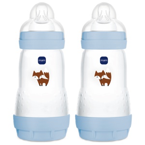 MAM Sutteflaske Easy Start Anti-Colic 2-pak Blue 260 ml produktbillede