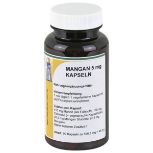 MANGAN 5 mg Gluconat Kapseln Produktbild