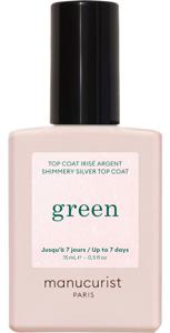 Manucurist Green Essentials Top Coat Shimmery Silver produkt bild
