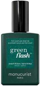 Manucurist Green Flash Essentials Top Coat - Shimmery Gold 15 ml produkt bild