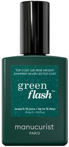 Manucurist Green Flash Essentials Top Coat - Shimmery Silver 15 ml produkt bild