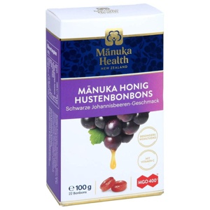 Manuka Health MANUKA HONIG HUSTENBONBONS Schwarze Johannisbeere 100 g Bonbons Produktbild