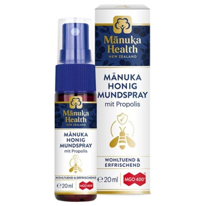 Manuka Health Mgo 400 + Manuka & Propolis Mundspray, 20 ml Spray Produktbild