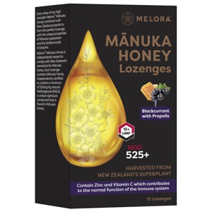 Manuka & Propolis Lozenges Blackcurrant 12st Melora produkt bild