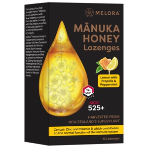 Manuka & Propolis Lozenges Lemon&Peppermint 12st Melora produkt bild