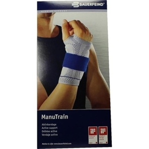 Manutrain Handgelenkbandage GrÃ¶Ãe 4 links schwarz Produktbild