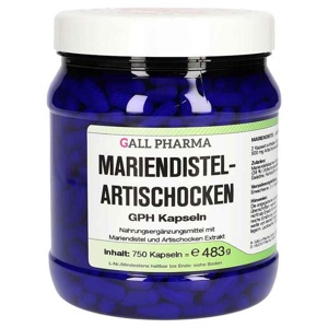 Mariendistel Artischocken GPH Kapseln, 750 St Kapseln Produktbild