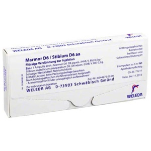 MARMOR D 6/Stibium D 6 aa Ampullen Produktbild