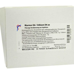 MARMOR D 6/Stibium D 6 aa Ampullen Produktbild