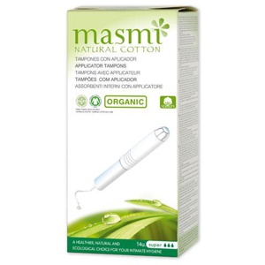 masmi Bio Tampons Super mit Applikator 100% Bio-Baumwolle 14 St Tampon Produktbild