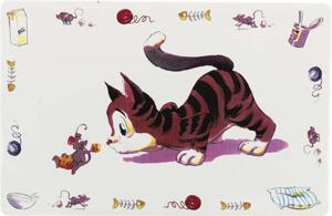 Trixie skålunderlägg Comic-Cat - L 44 x B 28 cm produkt bild