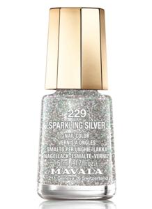 Mini Nail Polish 229 Sparkling Silver produkt bild
