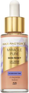 Max Factor Miracle Pure 2in1 Skin Reset Serum Foundation 40-60 Light produkt bild