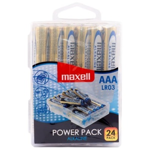 Maxell alkaliska batterier 24-pack flerfärgad produkt bild