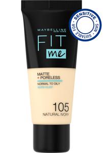 Maybelline Fit Me Matte + Poreless Foundation 105 Natural Ivory produkt bild