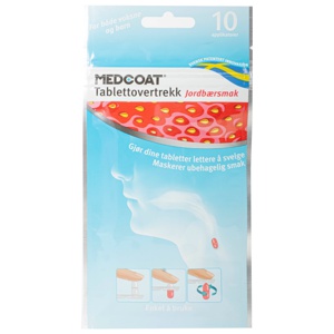Medcoat tablettovertrekk jordbær 10 stk produktbilde