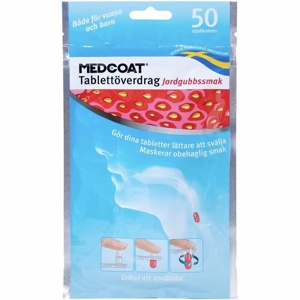 Medcoat tablettovertrekk jordbær 50 stk produktbilde