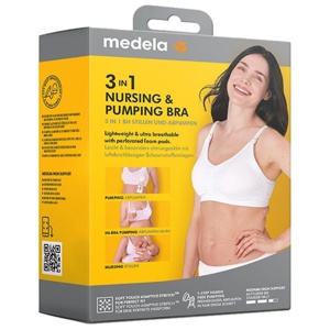 Medela 3-i-1 amme-BH hvit M 1 stk produktbilde