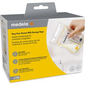 Medela Easy Pour förvaringspåsar för bröstmjölk 100-pack produkt bild