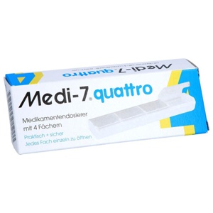 Medi 7 quattro Medikamentendosierer 4-Fächer weiß Produktbild