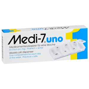 MEDI 7 uno Medikamentendosierer für 7 Tage weiß 1 St Produktbild