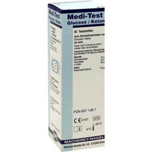 Medi Test Glucose / Keton Teststreifen, 50 St Teststreifen Produktbild