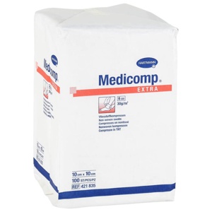 MEDICOMP extra Vlieskomp.unsteril 10x10 cm 6fach Produktbild