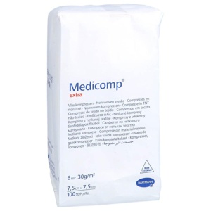 MEDICOMP extra Vlieskomp.unsteril 7,5x7,5 cm 6fach Produktbild