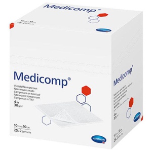 Medicomp Kompressen 10x10 cm unsteril, 100 St Kompressen Produktbild