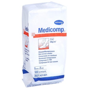 MEDICOMP Vlieskomp.unsteril 5x5 cm 4fach Produktbild