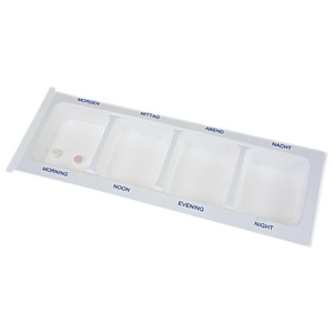 MEDIKAMENTENDISPENSER 1 Tag 4 große Fächer 5x6 cm Produktbild