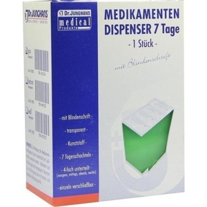 MEDIKAMENTENDISPENSER 7 Tage grün trans.Blind. Produktbild