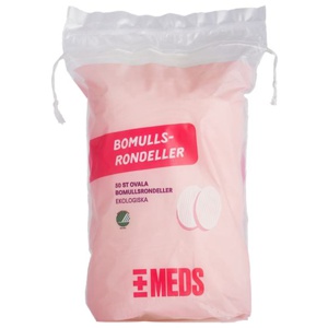 MEDS Bomullsrondeller Stora ovala EKO 50 st produkt bild