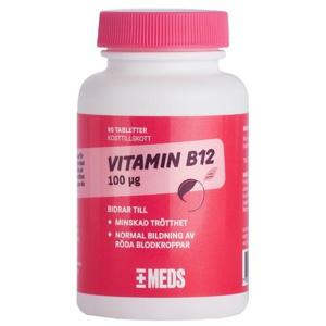 MEDS Vitamin B12 100 µg 90 tabletter produkt bild