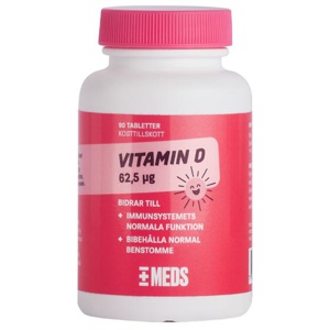 MEDS Vitamin D 2500 IU 90 tabletter produkt bild