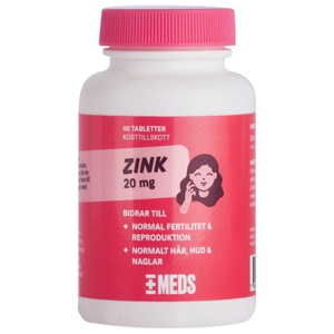 MEDS Zink 20 mg 60 tabletter produkt bild