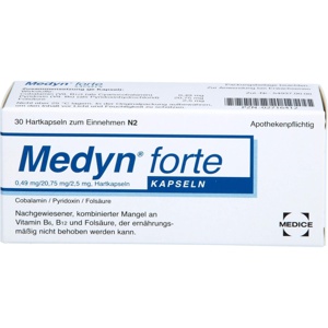 Medyn forte 30 bei Erschöpfung durch Vitamin-Mangel 30 St Hartkapseln Produktbild