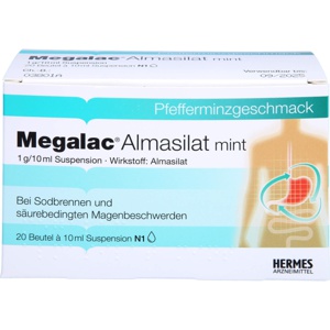 Megalac Almasilat mint Beutel 20X10 ml Suspension Produktbild