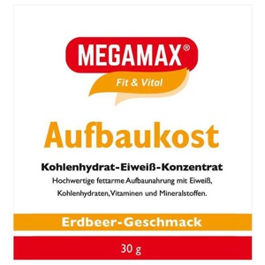 MEGAMAX Aufbaukost Erdbeere Pulver Produktbild