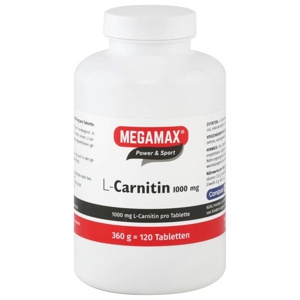 MEGAMAX L Carnitin 1000 mg Tabletten 120 St Tabletten Produktbild