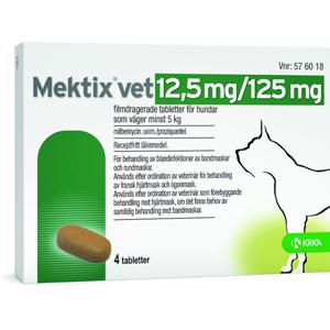 Mektix vet, filmdragerad tablett 12,5 mg/125 mg 4 st produkt bild